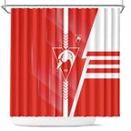 Sydney Swans Shower Curtain Modern Geometric Sports Graphic Style