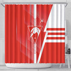 Sydney Swans Shower Curtain Modern Geometric Sports Graphic Style