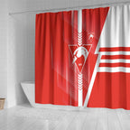 Sydney Swans Shower Curtain Modern Geometric Sports Graphic Style