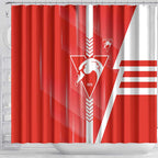Sydney Swans Shower Curtain Modern Geometric Sports Graphic Style