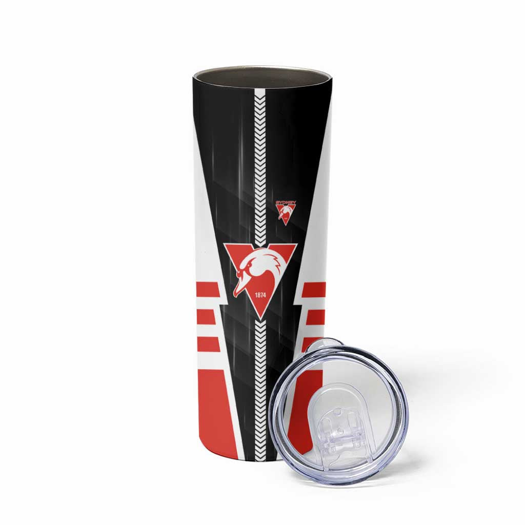 Personalized Sydney Swans Skinny Tumbler Modern Geometric Sports Graphic Style