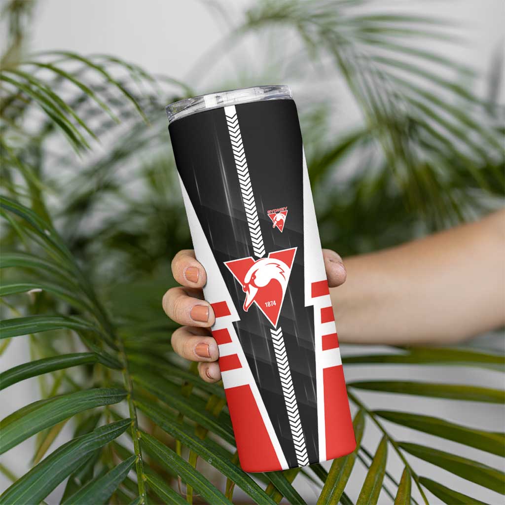 Personalized Sydney Swans Skinny Tumbler Modern Geometric Sports Graphic Style