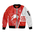Personalized Sydney Swans Sleeve Zip Bomber Jacket Modern Geometric Sports Graphic Style