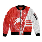 Personalized Sydney Swans Sleeve Zip Bomber Jacket Modern Geometric Sports Graphic Style