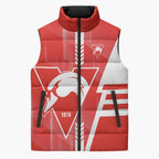 Personalized Sydney Swans Sleeveless Puffer Jacket Modern Geometric Sports Graphic Style