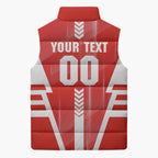 Personalized Sydney Swans Sleeveless Puffer Jacket Modern Geometric Sports Graphic Style