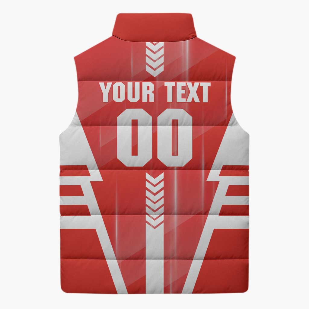 Personalized Sydney Swans Sleeveless Puffer Jacket Modern Geometric Sports Graphic Style