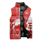 Personalized Sydney Swans Sleeveless Puffer Jacket Modern Geometric Sports Graphic Style