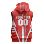 Personalized Sydney Swans Sleeveless Zip Hoodie Modern Geometric Sports Graphic Style
