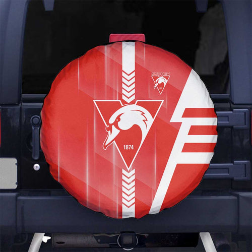 Sydney Swans Spare Tire Cover Modern Geometric Sports Graphic Style