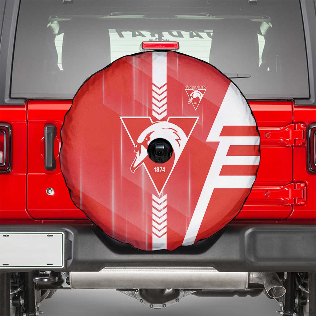 Sydney Swans Spare Tire Cover Modern Geometric Sports Graphic Style