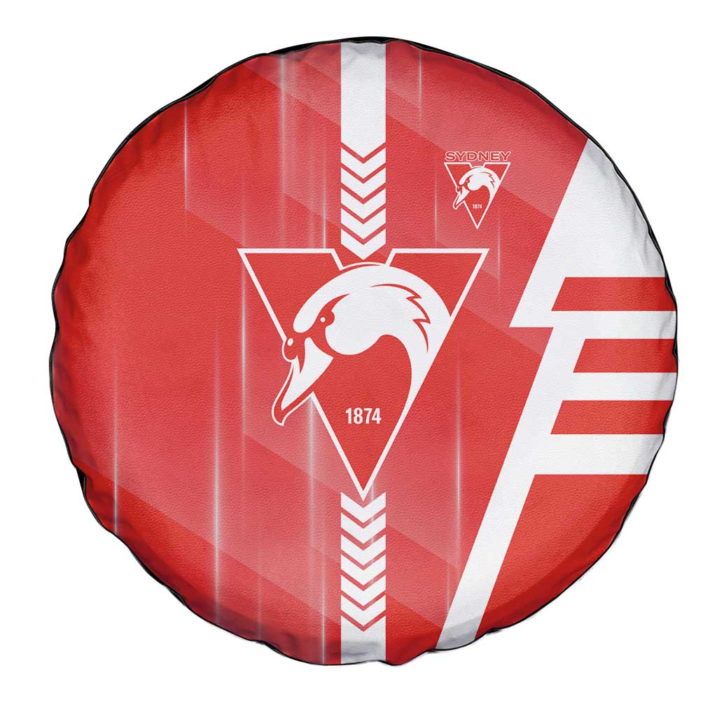 Sydney Swans Spare Tire Cover Modern Geometric Sports Graphic Style