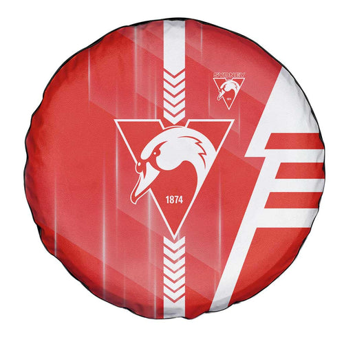 Sydney Swans Spare Tire Cover Modern Geometric Sports Graphic Style