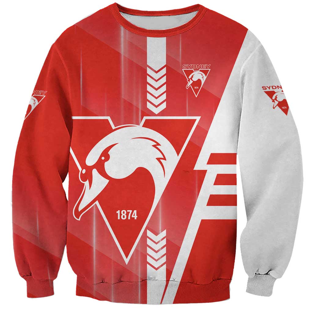 Personalized Sydney Swans Sweatshirt Modern Geometric Sports Graphic Style