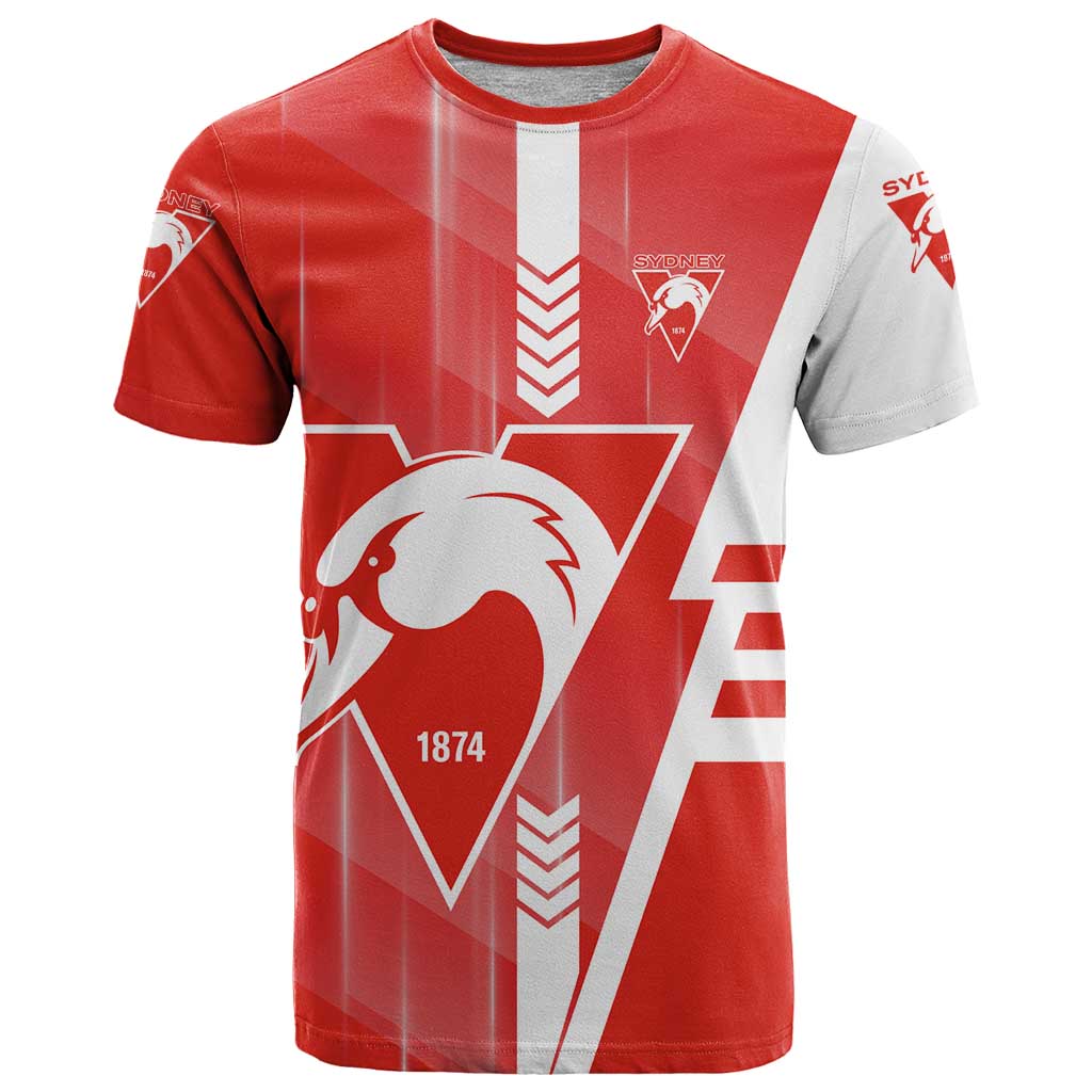 Personalized Sydney Swans T Shirt Modern Geometric Sports Graphic Style