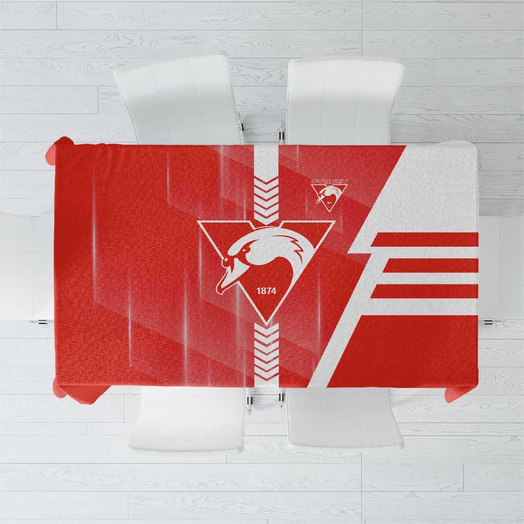 Sydney Swans Tablecloth Modern Geometric Sports Graphic Style