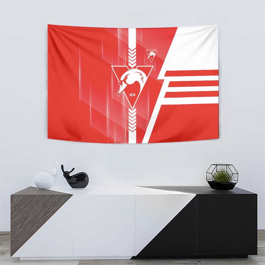 Sydney Swans Tapestry Modern Geometric Sports Graphic Style