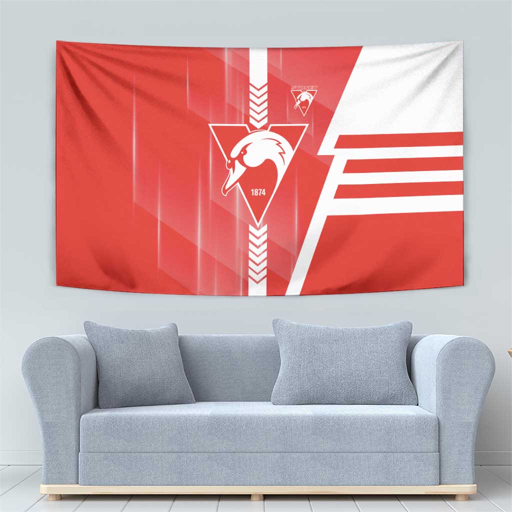 Sydney Swans Tapestry Modern Geometric Sports Graphic Style
