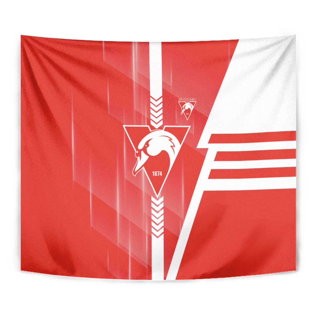 Sydney Swans Tapestry Modern Geometric Sports Graphic Style