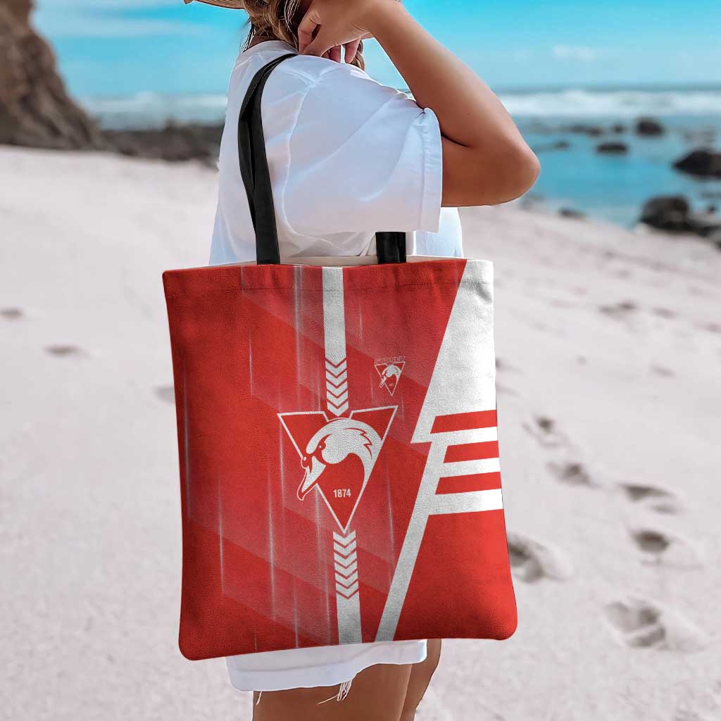 Sydney Swans Tote Bag Modern Geometric Sports Graphic Style