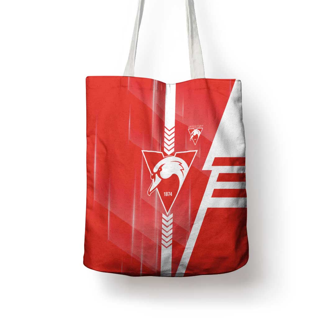 Sydney Swans Tote Bag Modern Geometric Sports Graphic Style