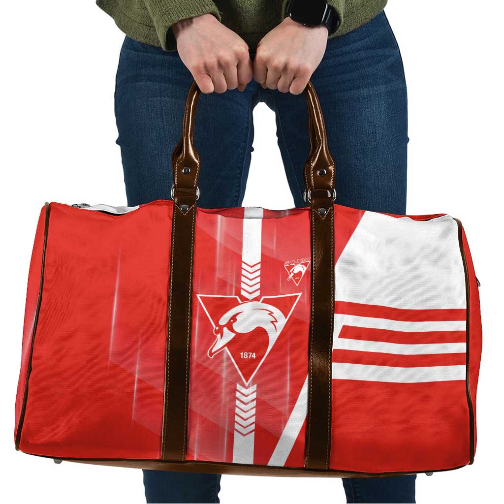 Sydney Swans Travel Bag Modern Geometric Sports Graphic Style