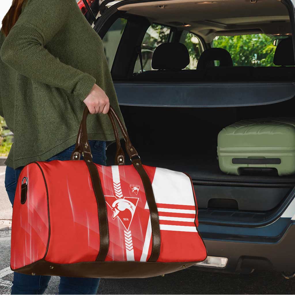Sydney Swans Travel Bag Modern Geometric Sports Graphic Style
