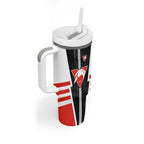 Personalized Sydney Swans Tumbler With Handle Modern Geometric Sports Graphic Style