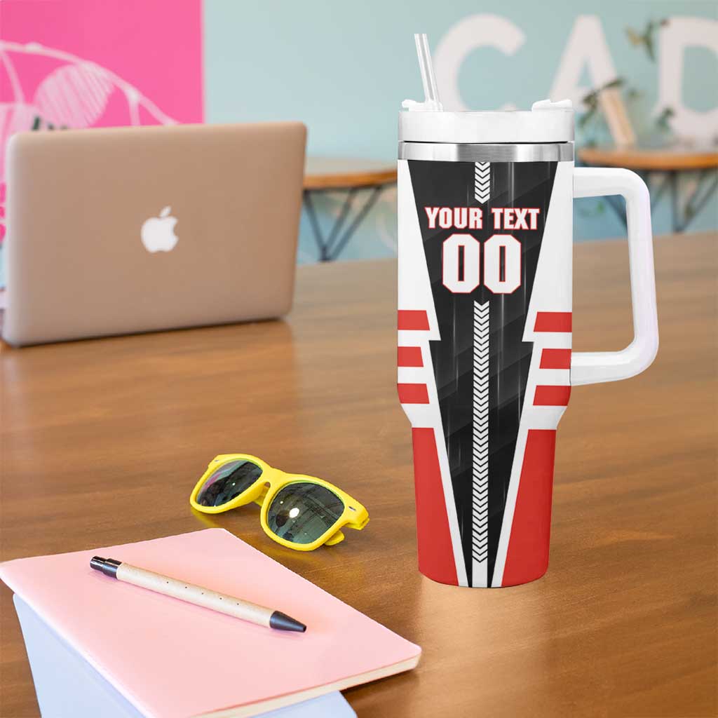 Personalized Sydney Swans Tumbler With Handle Modern Geometric Sports Graphic Style