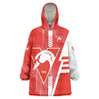 Personalized Sydney Swans Wearable Blanket Hoodie Modern Geometric Sports Graphic Style