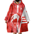 Personalized Sydney Swans Wearable Blanket Hoodie Modern Geometric Sports Graphic Style