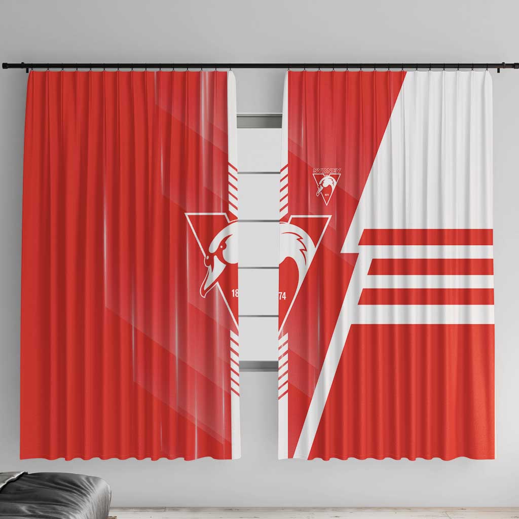 Sydney Swans Window Curtain Modern Geometric Sports Graphic Style