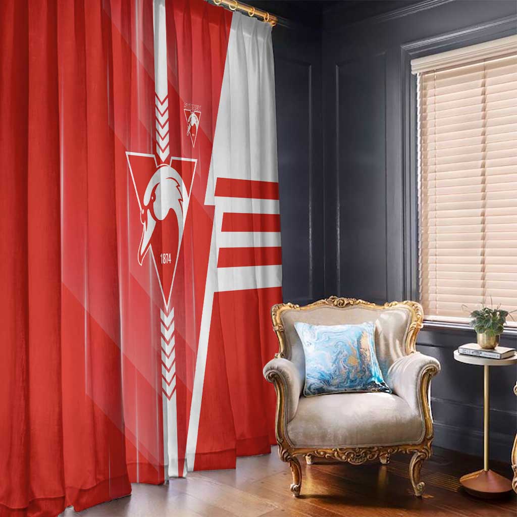 Sydney Swans Window Curtain Modern Geometric Sports Graphic Style