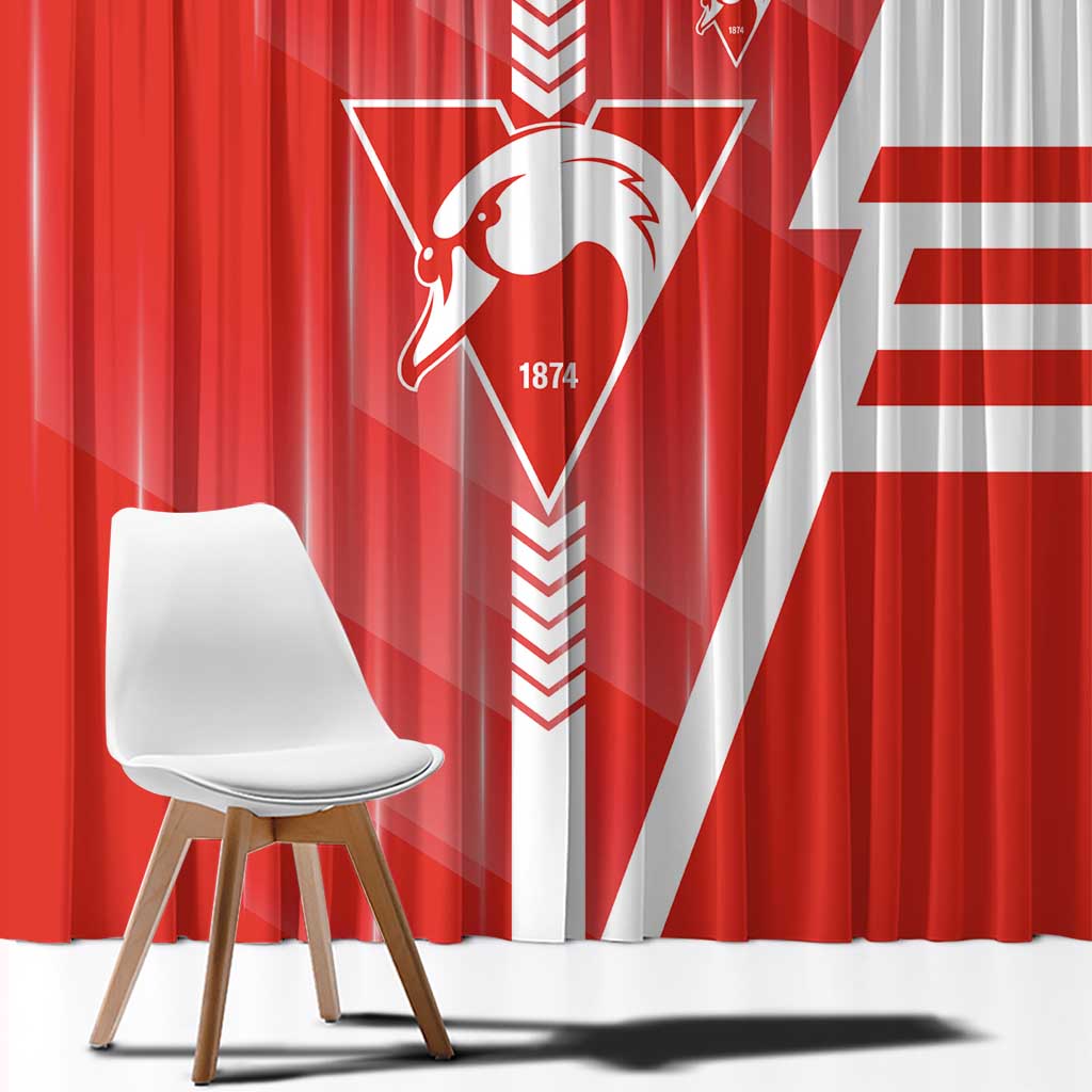 Sydney Swans Window Curtain Modern Geometric Sports Graphic Style