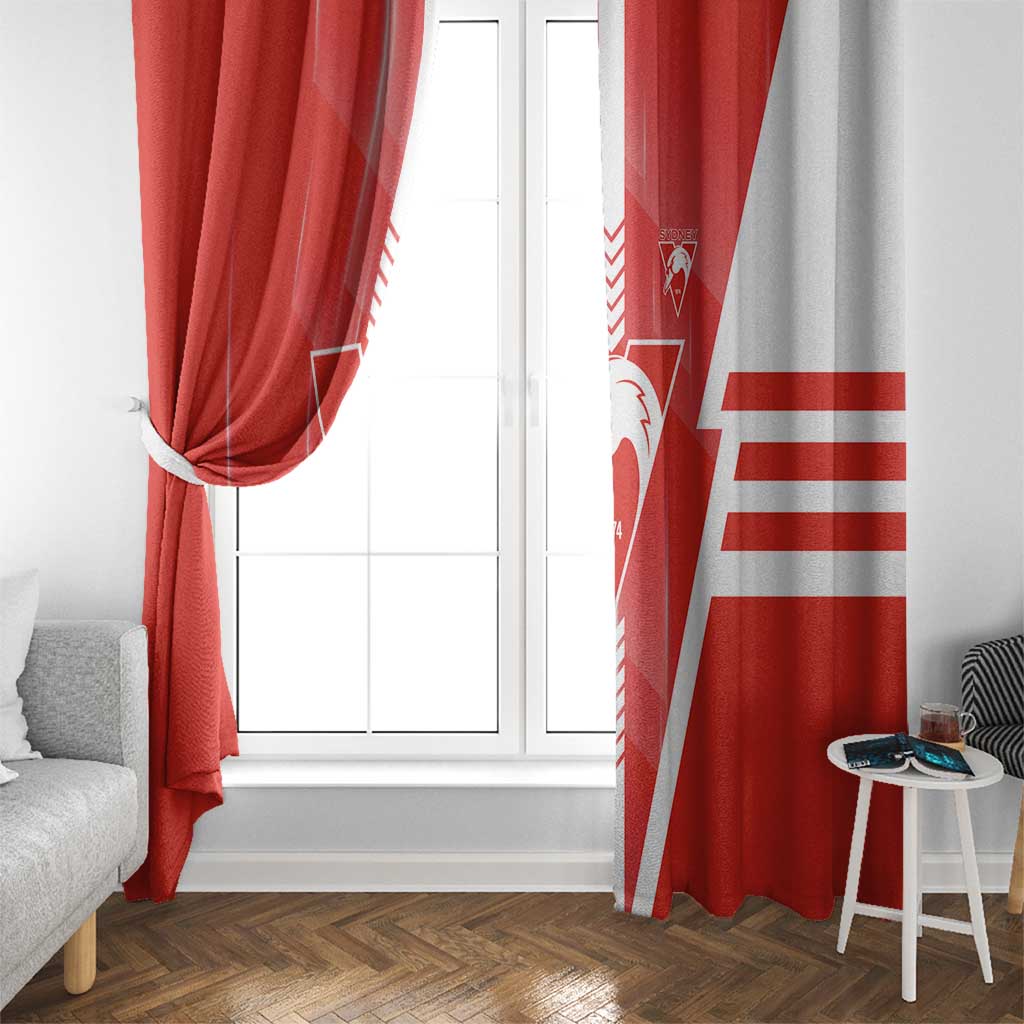 Sydney Swans Window Curtain Modern Geometric Sports Graphic Style