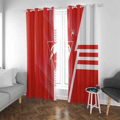 Sydney Swans Window Curtain Modern Geometric Sports Graphic Style