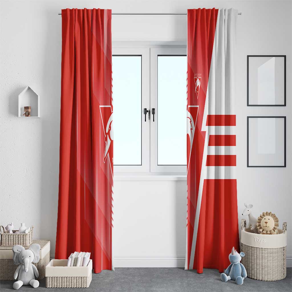 Sydney Swans Window Curtain Modern Geometric Sports Graphic Style