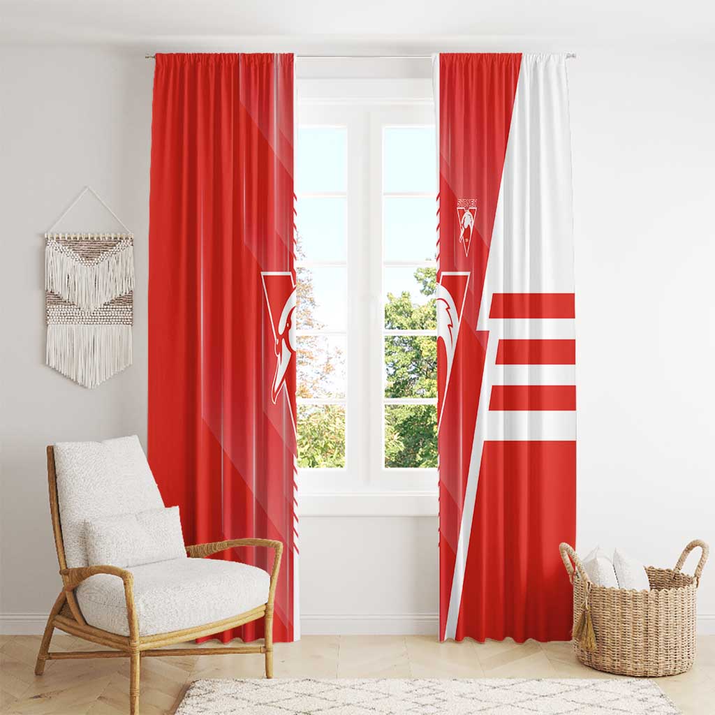 Sydney Swans Window Curtain Modern Geometric Sports Graphic Style