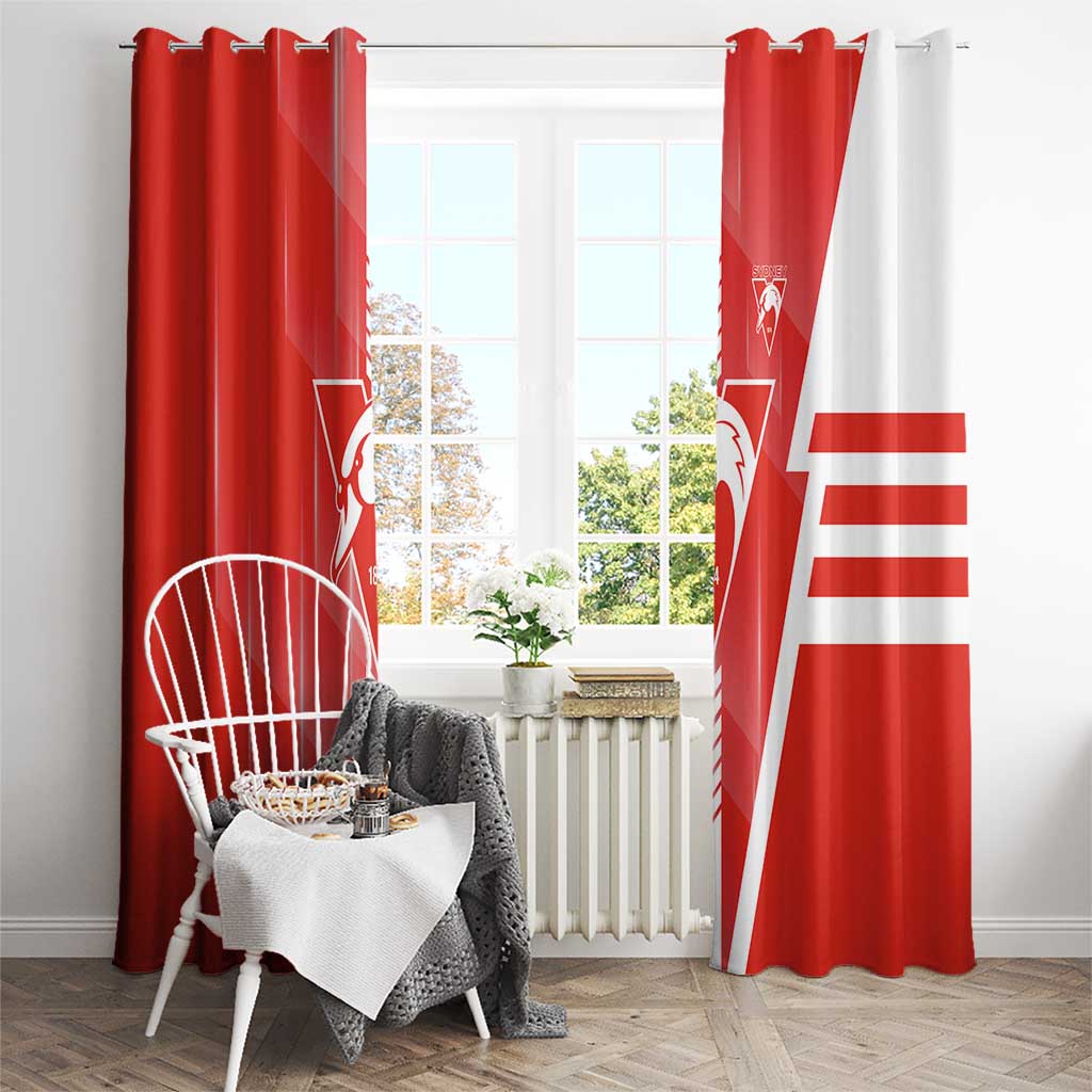 Sydney Swans Window Curtain Modern Geometric Sports Graphic Style