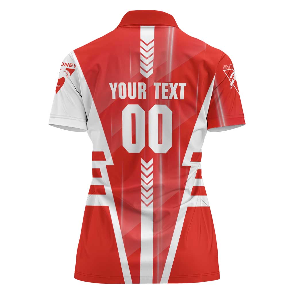 Personalized Sydney Swans Women Polo Shirt Modern Geometric Sports Graphic Style