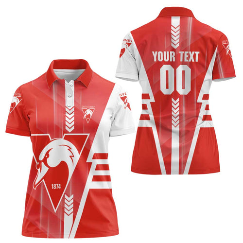 Personalized Sydney Swans Women Polo Shirt Modern Geometric Sports Graphic Style