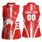 Personalized Sydney Swans Women Sleeveless Polo Shirt Modern Geometric Sports Graphic Style