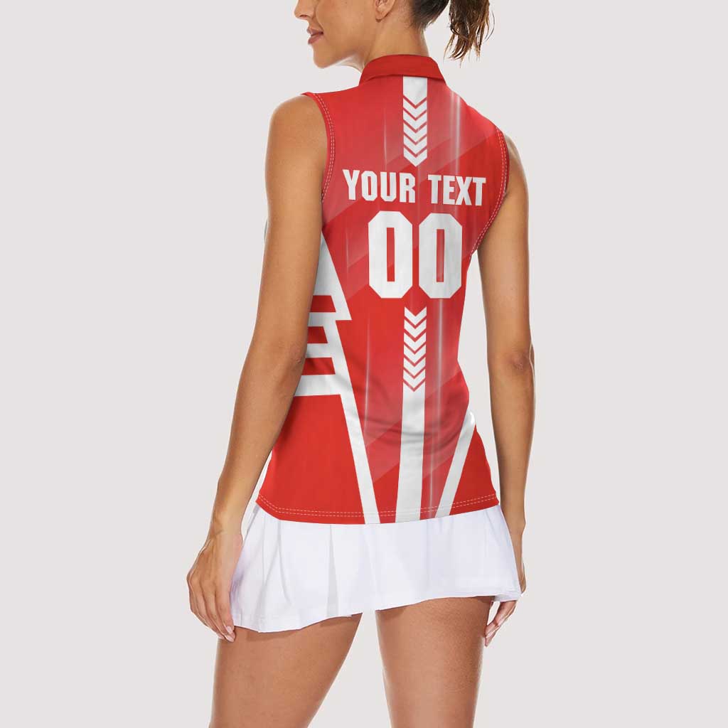Personalized Sydney Swans Women Sleeveless Polo Shirt Modern Geometric Sports Graphic Style