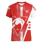 Personalized Sydney Swans Women V-Neck T-Shirt Modern Geometric Sports Graphic Style
