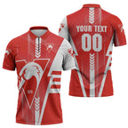 Personalized Sydney Swans Zipper Polo Shirt Modern Geometric Sports Graphic Style
