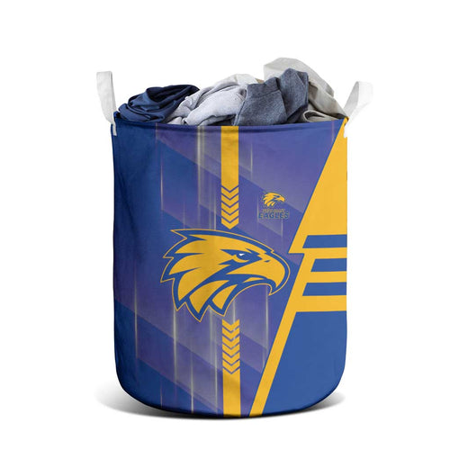 West Coast Eagles Laundry Basket Modern Geometric Sports Graphic Style