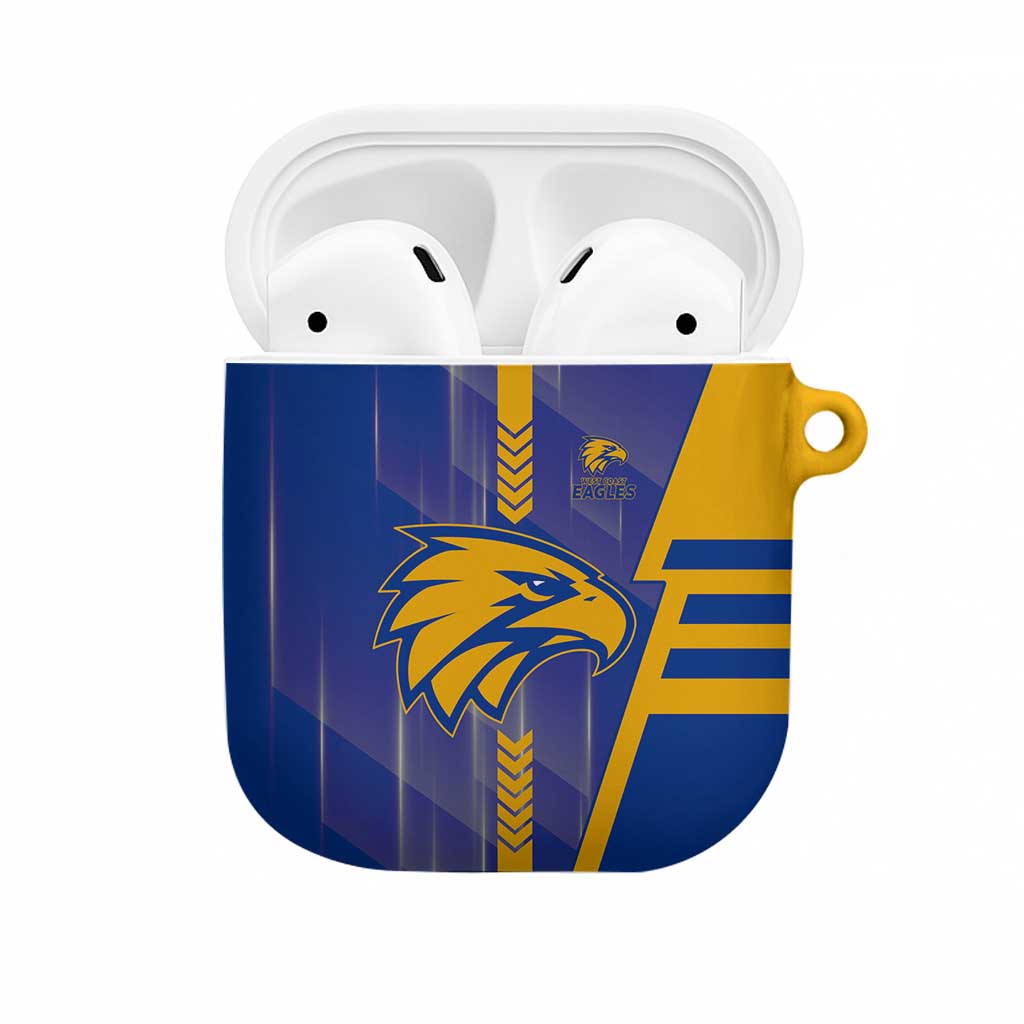 West Coast Eagles AirPods Case Modern Geometric Sports Graphic Style