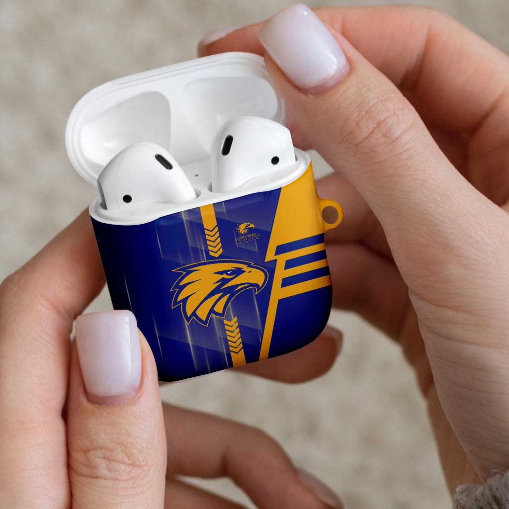 West Coast Eagles AirPods Case Modern Geometric Sports Graphic Style