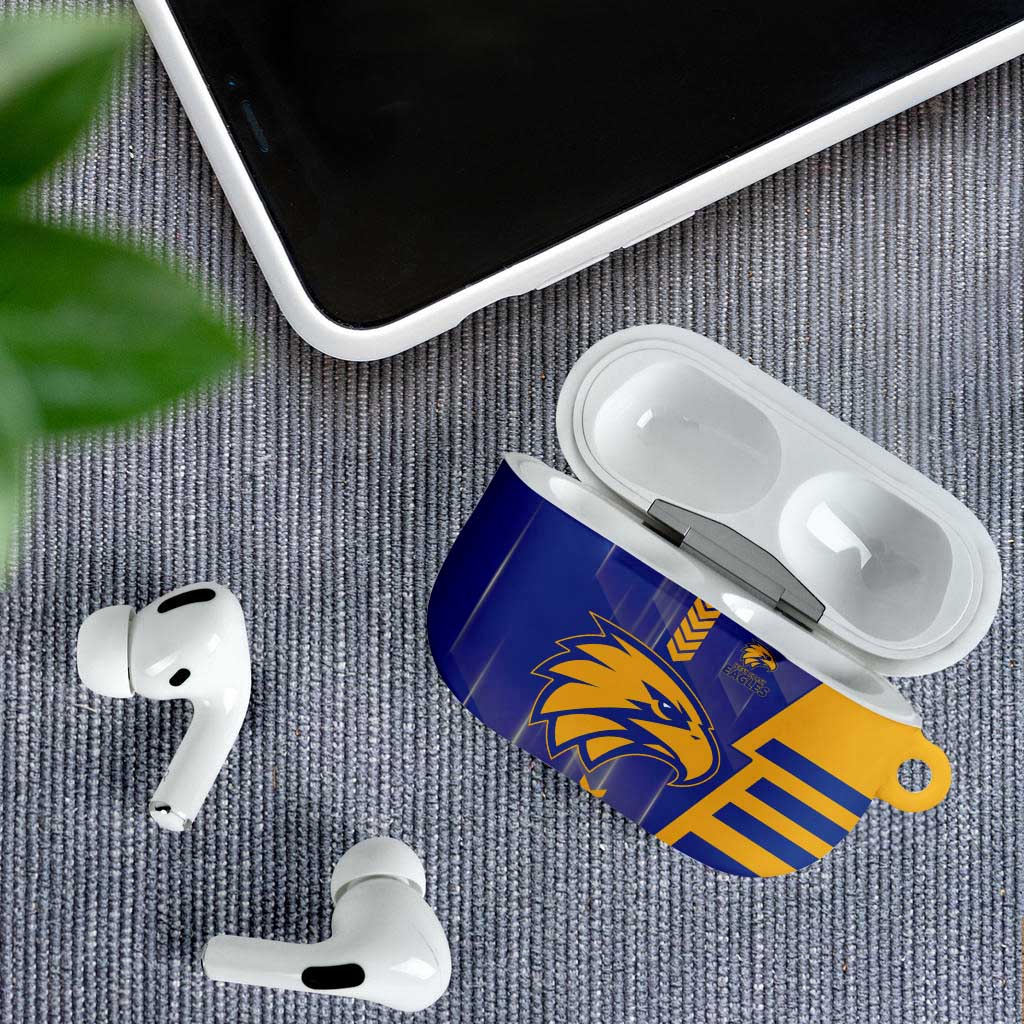 West Coast Eagles AirPods Case Modern Geometric Sports Graphic Style
