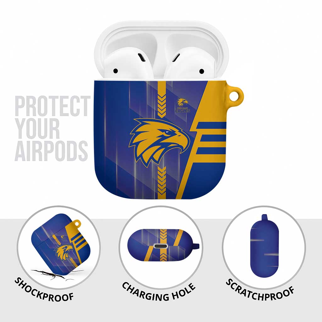 West Coast Eagles AirPods Case Modern Geometric Sports Graphic Style